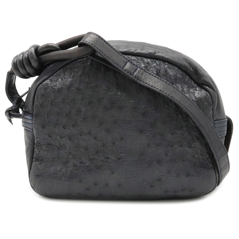 Loewe Knot Crossbody Bag Ostrich Leather Navy Blue